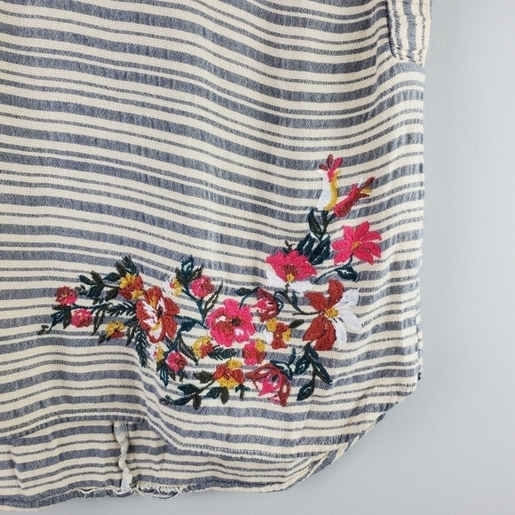 Gb girls striped floral blouse top xl - Picture 2 of 6